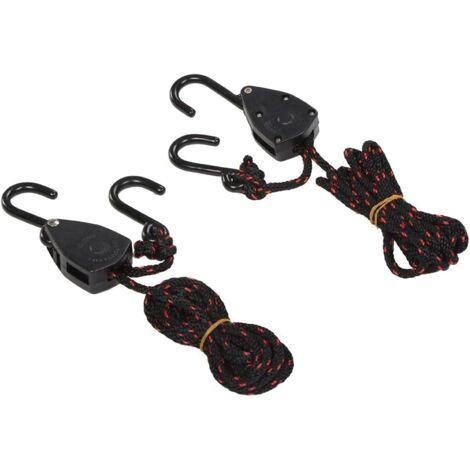 2 PCS Kayak Cano Bateau Corde Poulie Serrure Arc Stern Attache Sangle Corde Réglable Cintre 1/8 Pouce 68 KG Capacité de Poids (1/5)