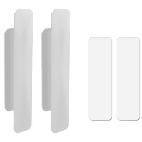 12 Pièces Poignée Porte En Plastique,Poignées de Auto-Adhésives,Poignée De Porte Collante,pour Porte Fenêtre,Tiroir,Armoire,Réfrigérateur,Coller Sur les Poignées pour Portes en Verre (Blanche) GROOFOO (1/5)