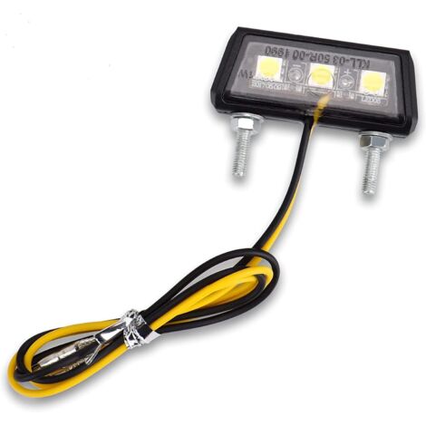 ZXPASRA Éclairage de Plaque d'immatriculation à LED Universel pour Moto, 12 V, Mini micro éclairage de Plaque d'immatriculation, éclairage de moto (1/5)