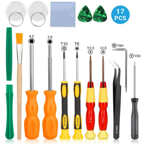 ZXPASRA Kit Complet d'outils, 17 en 1 Kit Reparation Smartphone, Professionnel Jeu de Tournevis de Précision, Kit d'outils d'ouverture de Téléphone Compatible avec Réparation d'appareils électroniques (1/5)