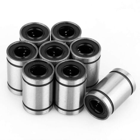 linéaire Roulement à billes,8 pcs Lm10uu 10 mm à roulement à billes imprimante 3d CNC pièces bushing Linear Motion accessoire GROOFOO (1/5)