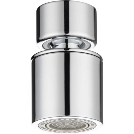 Aérateur de Robinet Pivotant 360°Mousseur Robinet Femelle 22mm de Cuisine Double Fonction,Chrome GROOFOO (1/5)