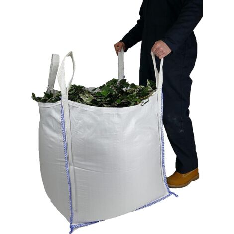 GROOFOO Sac à Déchets de Jardin - 340 Litres - Sac en Vrac D'une Demi-Tonne - Qualité Supérieure - Grand Sac à Déchets de Jardin Robuste - Sac en Vrac Constructeurs 500 Kg (1 Pack) (1/5)