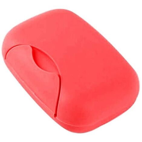 Porte-savon de voyage durable avec douche, idéal pour les cadeaux, les voyages, le camping et le stockage,rouge (1/5)