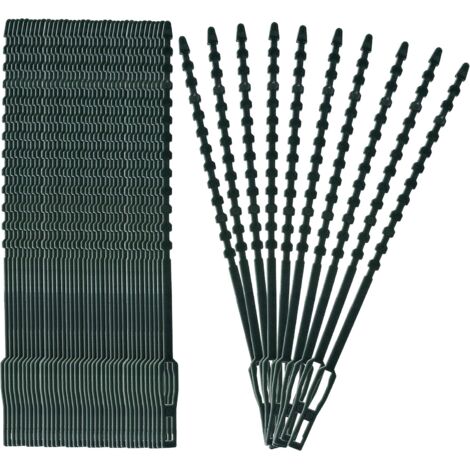 Liens pour ligatures Attaches de Plantes Réglable Attaches de Torsion en Plastique Flexible Attaches de Câble de Jardin pour Aider à Soutenir Les Plantes, Vignes 17cm 100 Pièces (Vert Foncé) DENUOTOP (1/5)
