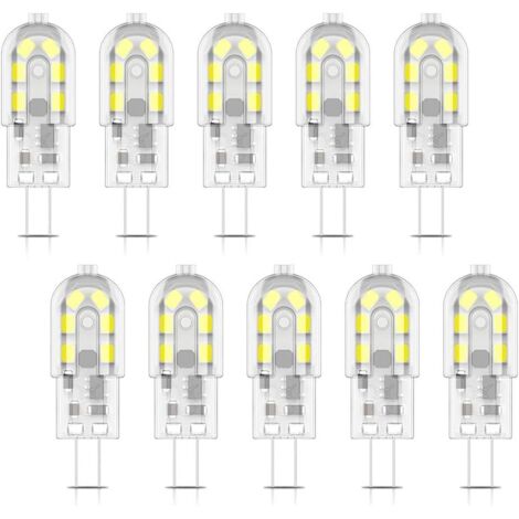 GROOFOO 10X G4 Ampoule LED 2W LED Bulb 12 SMD 2835LEDs Blanc Froid 6000K Ampoule Lampe 200LM Équivalent à Lampe Halogène 20W AC/DC12V (1/5)