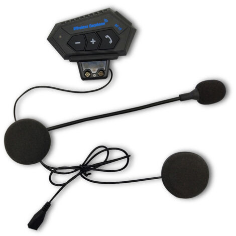 Casque de Moto Bluetooth sans Fil,Kit Bluetooth Casque Moto Réponse Automatique,Son Stéréo,Étanche à la Poussière et à l’Eau,Connecté à Un Intercom,Écouteurs pour Vélo,Ski,Voyage (1/5)