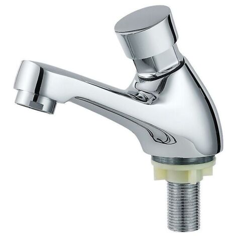 YIDOMDE Robinet Lavabo Chrome Robinet Fermeture Automatique économie D'eau (1pcs) (1/5)