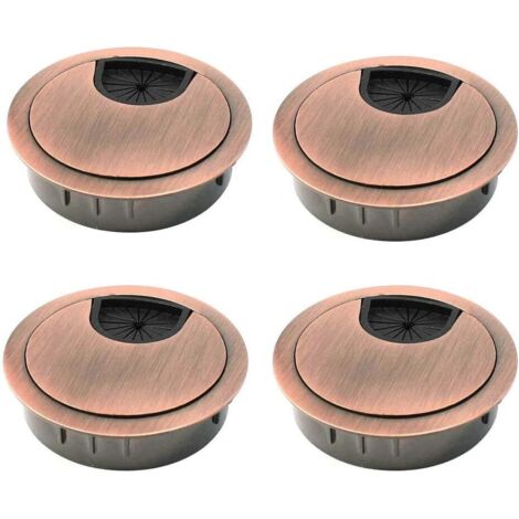 GROOFOO 4pcs Passe Cable Pour Table de Bureau Passe Fil Alliage de Zinc Diamètre 50mm (1/5)