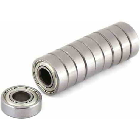 10pcs Mini Roulements à Billes Résistant à la Chaleur Roulement à Bride Blindé Roulement en Acier Multi-Usage Durable 698ZZ 8x19x6mm ,T-Audace, Fei Yu (1/5)
