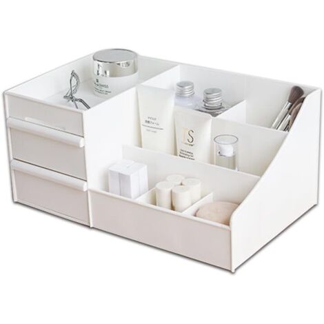 SOEKAVIA Boîte de rangement pour cosmétiques de bureau avec tiroirs, tiroirs pour organisateur de maquillage (1/5)