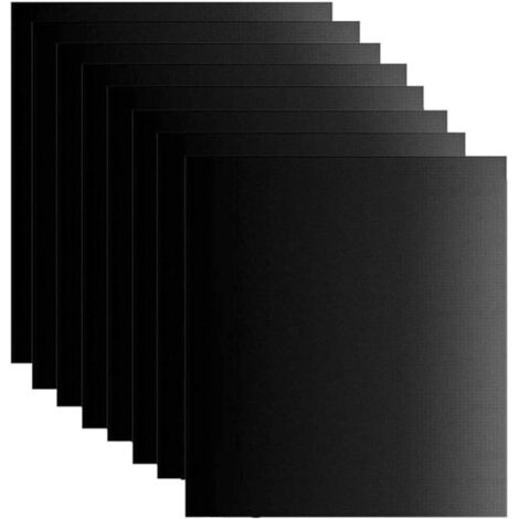 8 pcs/lot 50 x 40 cm pouce en téflon Fibre réutilisable antiadhésive barbecue rti Tapis de feuilles Portable facile à nettoyer extérieur pique-nique Fry cuisson barbecue outils noir GROOFOO (1/5)