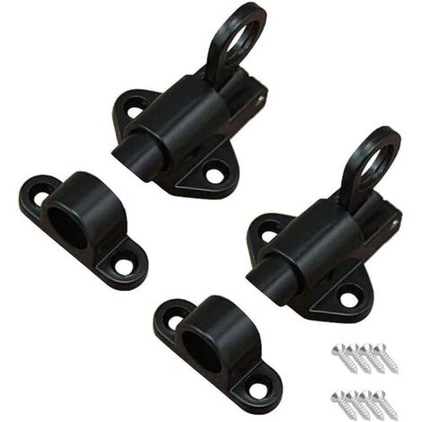 2 pièces boulon de porte à verrouillage automatique, serrure à ressort, boulon de porte automatique, boulon de porte à rebond, vis de porte à ressort, avec vis, adapté aux fenêtres, portes en bois, po (1/5)