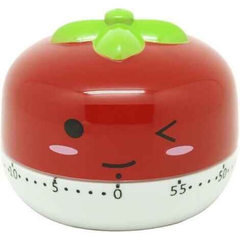 Mignon Fruits Légumes Dessin animé Animaux Cuisine Cuisson minuterie 55 Minutes Cuire Horloge Red (1/4)