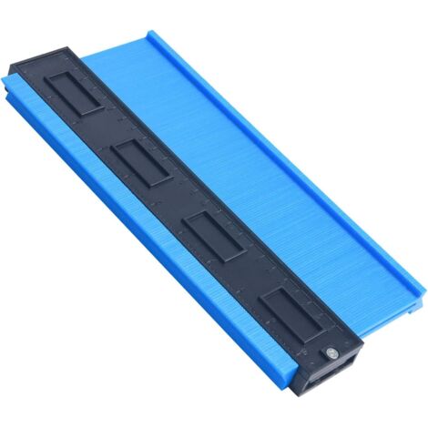 Jauge de Contour,10"/250MM(épaissir) Outil de Duplication de Jauge de Plastique pour Mesure de Jauge de Contour,pour Une Mesure Précise du Marquage du Bois Par le Stratifié (Bleu) GROOFOO (1/5)
