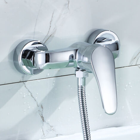 GROOFOO Robinet de Salle de bain Design Robinet de Douche Tout ensemble de douche monté sur cuivre Robinet de douche de salle de bain chaude et froide Douche murale (1/5)