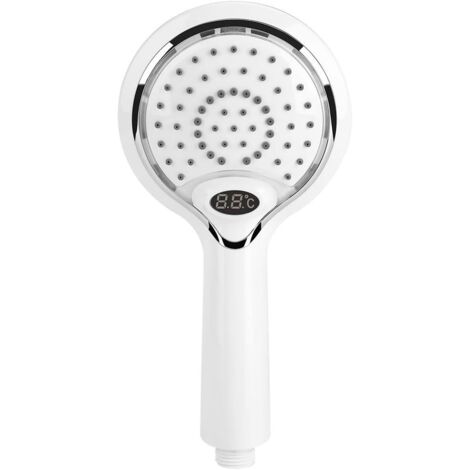 Pommeau de douche pommeau de douche,pommeau de douche de salle de bain avec affichage numérique de la température LED 3 couleurs GROOFOO (1/5)