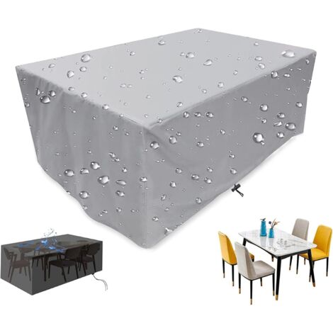 GROOFOO Housse Salon de Jardin,Housse de Protection pour Meuble Table Chaise,étanche Tissu Oxford 210D Extérieur Bache,Anti-UV Intempérie Vent Pluie,Housse de Meuble,pour Patio Jardin - 115×115×70cm G (1/5)