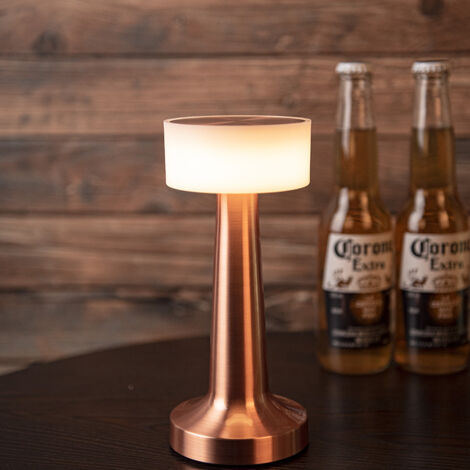 GROOFOO Bar Lampe de table - Utilisation intérieure ou extérieure - Aussi rechargeable par cable USB inclus - 3 niveaux de gradation - Lumière chaude (1/4)