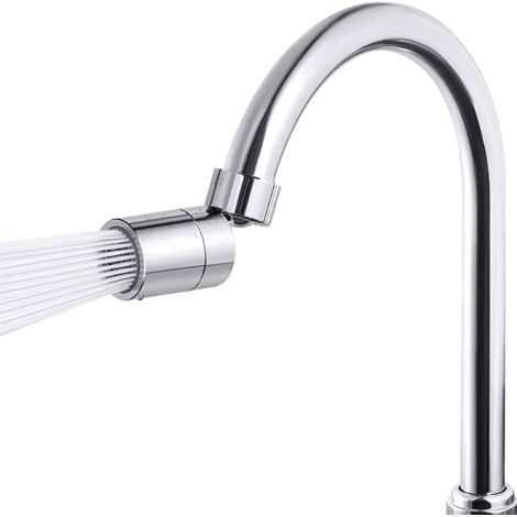 Aérateur de Robinet Pivotant Grand Angle Réglable Accessoire Robinet de Cuisine de Salle De Bain 2 Modes GROOFOO (1/5)