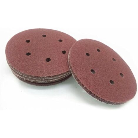 GROOFOO 50 Pièces 150mm disques abrasifs Disque de Ponçage Disques Abrasifs 400 Grain Idéal pour Poncer/Polir/Dérouiller pour ponceuse excentrique de 6 trous (1/4)