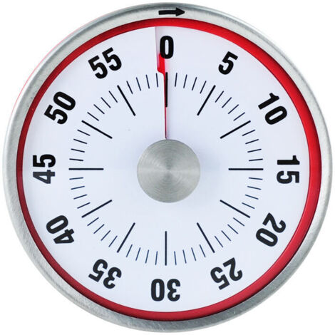 YIDOMDE Minuteur visuel rond de 60 minutes, 7,7 cm, pour enfants avec autisme, cuisine, enseignants, salle de classe, réunion d'enfants et adultes (Rouge) (1/5)