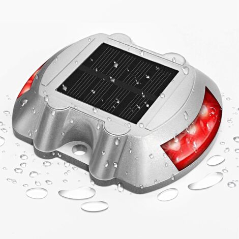 Lampe solaire extérieur lumière pour décoration de jardin eclairage classe énergétique, étanche résiste à la pluie/neige/soleil, IP65, économiser l'énergie,sécurité extérieur, Rouge (1/5)