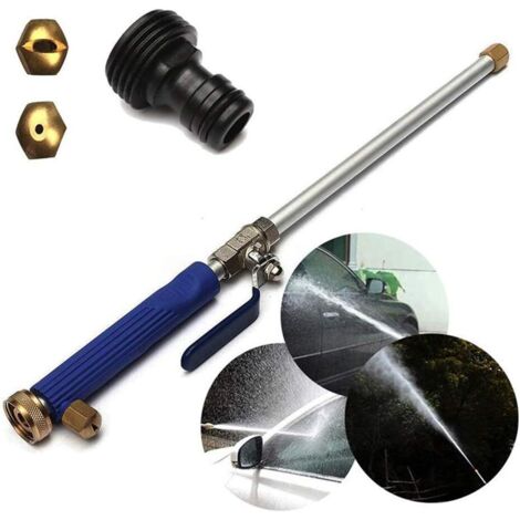 Bleu à Haute Pression d'eau Gun Jardin Jet d'eau Lances 46cm, Hydro Jet Power Washer Baguette Buse de Pulvérisation d'arrosage Pistolet pour Fixation à Laver Fenêtre à Laver Voiture