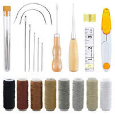 YIDOMDE 29Pcs Cuir Ciree Fil Craft Outil Bricolage Couture Accessoires En Cuir Aiguilles A Coudre A La Main Pour Cuir Tapis Toile Bricolage Couture (1/5)