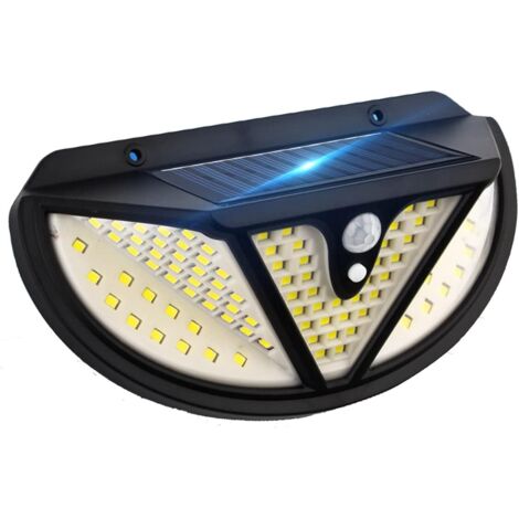 YIDOMDE Lampes solaires d'extérieur avec détecteur de mouvement, 118 spots d'extérieur à LED 300° super lumineux, 3 modes, 4 appliques solaires étanches (1/5)
