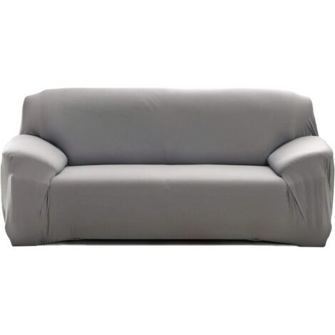 GROOFOO Housse de canapé Extensible 3 Places avec accoudoirs,Revêtement de Canapé (Gris,3 Places) (1/5)