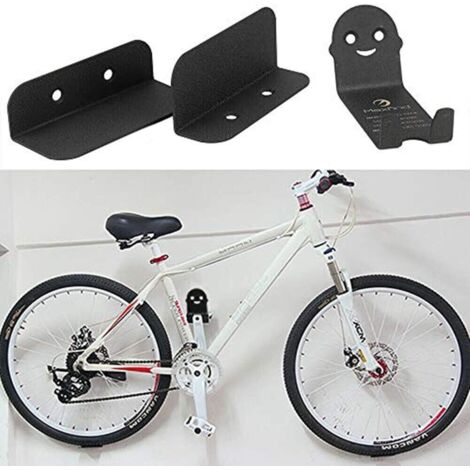 GROOFOO Support de Vélo à fixer au mur en acier,Porte-Vélo de Rangement 3 pièces (support de pédalier, support de roue) (1/5)