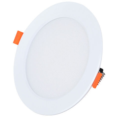YIDOMDE 4pcs, 7W LED Downlight encastré, LED Spot encastré rond pour plafond. Boîtier blanc, lumière blanche-6000K, diamètre de la surface 12cm, ouverture 9-10cm, salon, centre commercial, hôtel, bure (1/5)