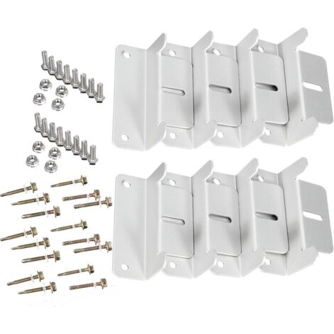 AIDUCHO Lot De 2 Systèmes De Fixation En Forme De Z Pour Montage De Panneau Solaire, Pour Caravane, Bateau, Voiture, Camion, Domicile, Montage Hors-Réseau Sur Le Toit (8 Supports Au Total) (1/5)