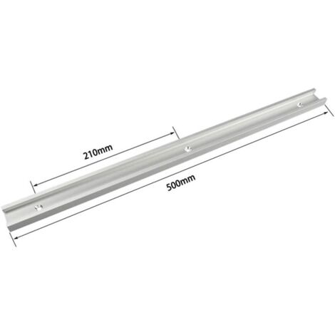 AIDUCHO 500mm T-Slot T-Track Mitre Chenille Fixation Fente Droite Bord Guide Outil De Serrage Alliage D'aluminium Aluminium T-Slot Piste De Verrouillage Jauge Lourd Pour Scie à Table À Bâton (1/4)