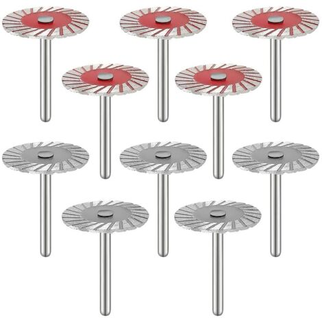 AIDUCHO 10 Lames de Sculpture sur Pierre de 40 Mm, Mini Lames de Scie à Gravure Turbo Diamant, Roue de Coupe en Métal (1/5)