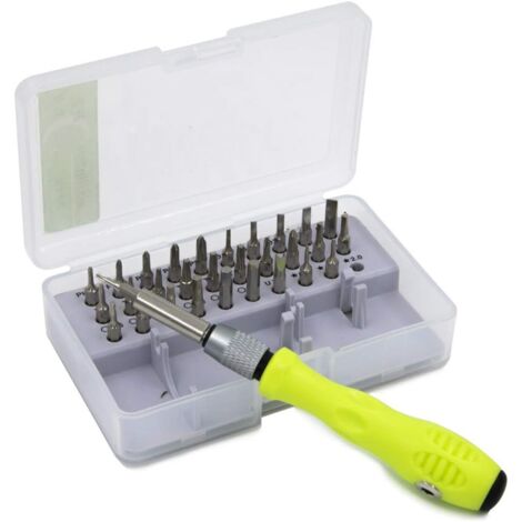 AIDUCHO Kit Professionnel de Tournevis 32 en 1 avec 30 embouts et un axe extensible pour Appareil électroniques (1/5)