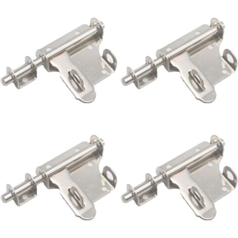 AIDUCHO 4 Pièce Verrou De Porte À Boulon Coulissant, Loquets De Porte De Sécurité, Verrou Loquet En Acier Inoxydable Avec Trou Pour Cadenas, Pour Chambre, Cabanon, Porte En Bois, Porte Extérieure Etc (1/5)