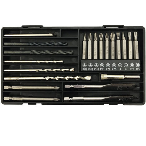 AIDUCHO Tournevis Bits Ensemble, Jeu De Bits De Tournette, Meuble De Foret Multi-Usages Avec Bits D'acier Hss, Bits De Forage De Maçonnerie, Bits De Forage En Bois, Bits De Forage De Bois De Bois, Sci (1/5)