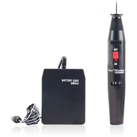 GROOFOO DMD stylo de gravure electrique verre metal acier inoxydable bois pierre gravure oeuf stylo de gravure noir (sans batterie) (1/4)