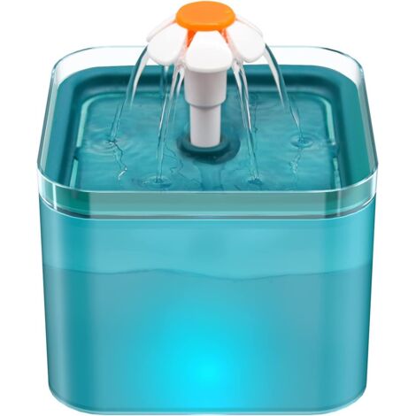 AIDUCHO Fontaines À Eau Pour Chats, Distributeur Eau Pour Chat Ultra Silencieux, Distributeur Eau Chat Avec Lumière Led, 2l Fontaine Chat, Avec Filtre À Charbon Actif Et Pompe À Eau (1/5)