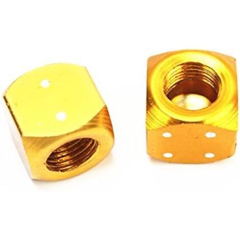 AIDUCHO Lot De 2 Bouchons De Valve De Pneu En Métal Or (1/5)
