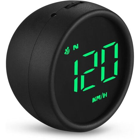 Universel Numérique Compteur De Vitesse Gps, Avertissement De Survitesse, Mesure Du Kilometrage, Rappel De Conduite De Fatigue Pour Tous Les Vehicules(Noir) (1/5)