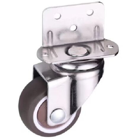 Petites roulettes pivotantes pour meubles,32mm sans frein,plaque de montage en L,convient pour meubles,supports de fleurs,crèches (32mm,2PCS) GROOFOO (1/5)