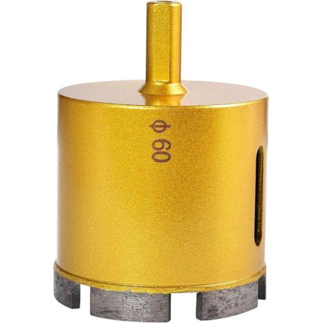 AIDUCHO 60mm Diamant Scie Trépan, Foret À Creuser Creux De Marbre De Céramique, Porcelaine, Porcelaine, Tuile, Marbre, Granit (Diamètre De 60mm) (1/5)