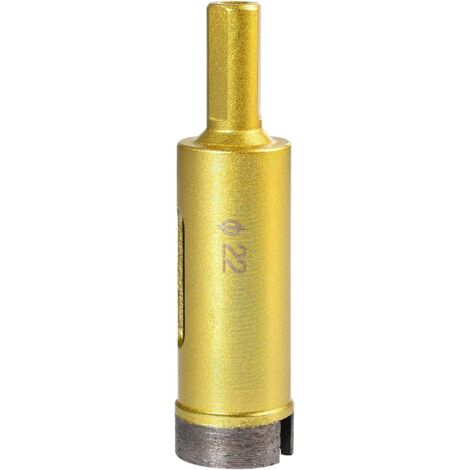 AIDUCHO 22mm Diamant Scie Trépan, Foret À Creuser Creux De Marbre De Céramique, Porcelaine, Porcelaine, Tuile, Marbre, Granit (Diamètre De 22mm) (1/5)