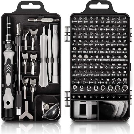 AIDUCHO Kit De Tournevis De Précision 135 En 1 - Kit D'outils De Réparation Pour Téléphone, Ordinateur Portable, Pc, Lunettes, Petits Embouts De Tournevis Avec Tapis À Mémoire Magnétique (1/5)