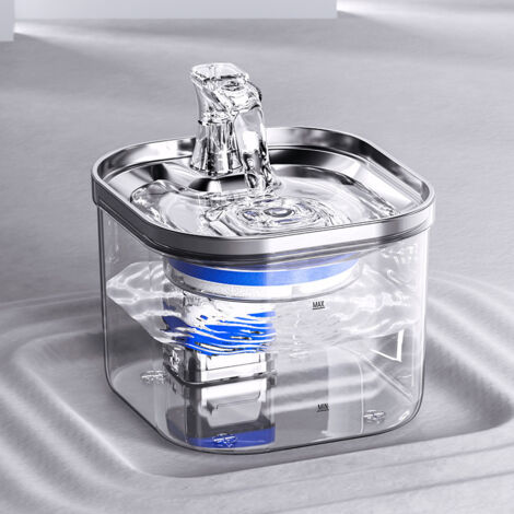 AIDUCHO Fontaine À Eau Pour Chat Distributeur D'eau Automatique Pour Chat En Acier Inoxydable 2l Fontaine À Eau Potable Ultra-Silencieuse Pour Animaux De Compagnie Fontaine Pour Chien Bol À Eau Pour C (1/4)