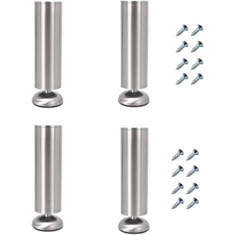 AIDUCHO Lot De 4 Pieds De Meubles Réglables, 35 Cm De Long, Très Épais, Fabriqués En Acier Inoxydable, Pieds De Meuble Pour Table Basse, Meuble Tv, Pieds De Support D'armoire De Salle De Bain (1/4)