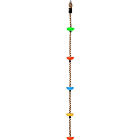 AIDUCHO Corde D'escalade De 2 M Avec Marchepieds - Corde D'escalade - Corde Ninja - Accessoire (1/5)